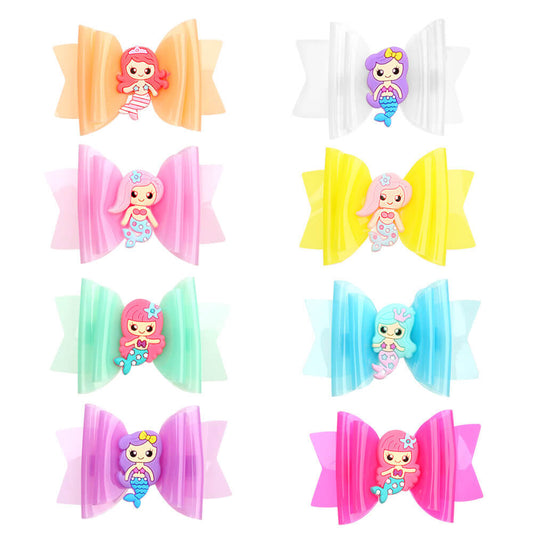 Cartoon Mermaid Jelly Hair Bows