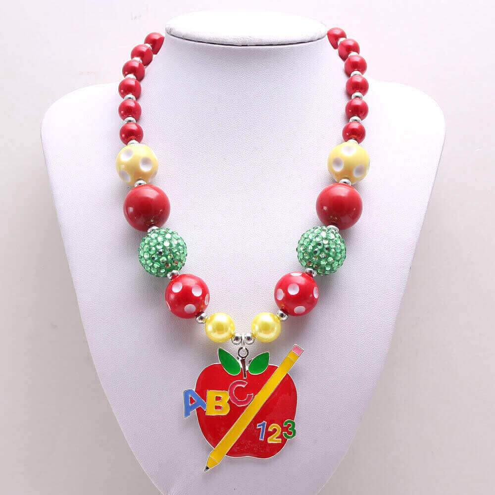 Back to School Apple Necklace