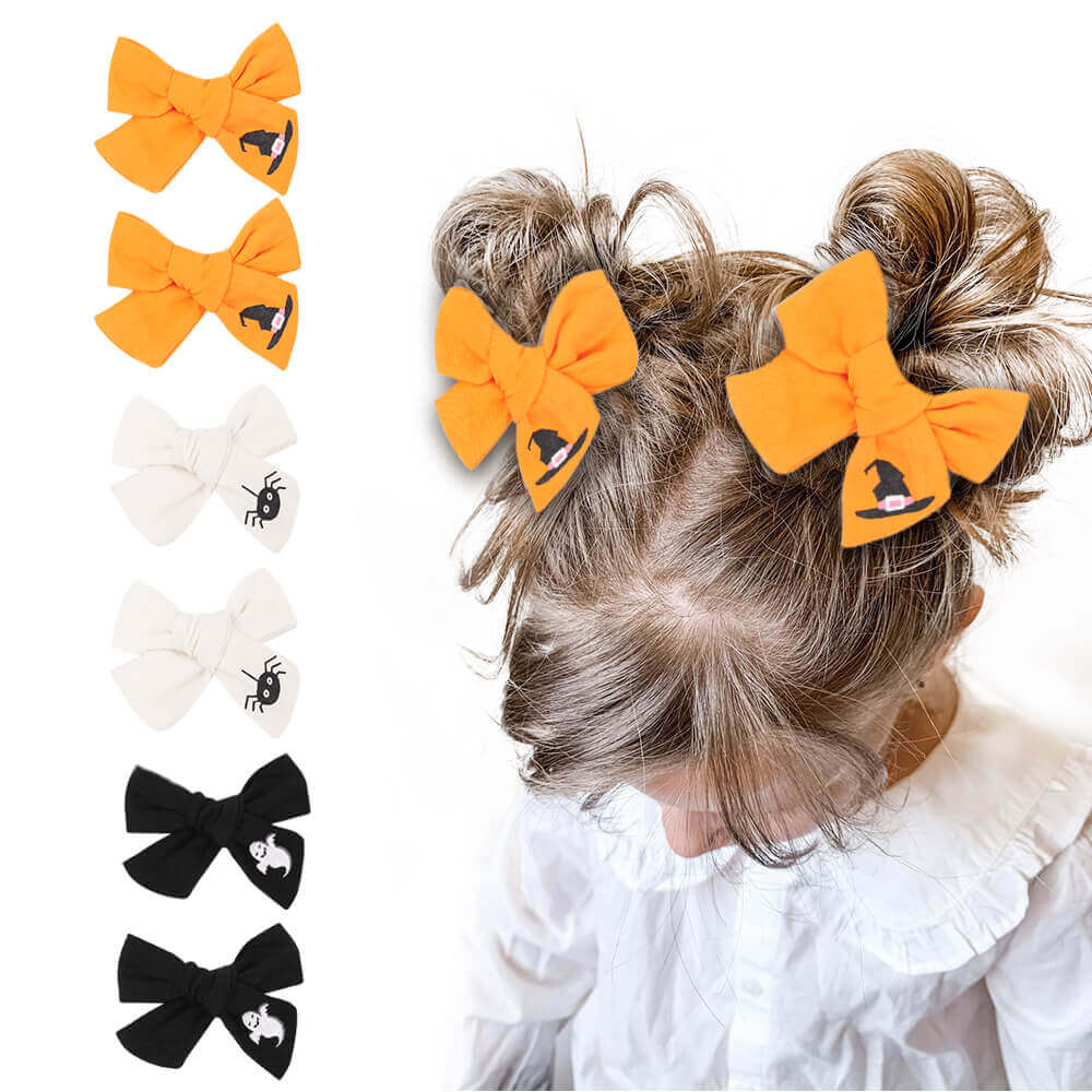 2PCS Halloween Hair Bow Hair Clips