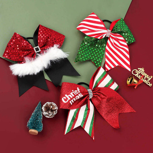 Christmas Sequin Cheer Bows