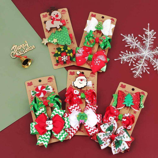 3PCS Christmas Tree Girl Hair Clips