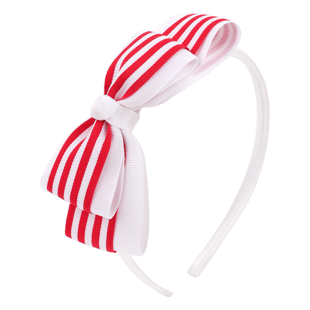 Large Bow Stripes Girl Hair Bands