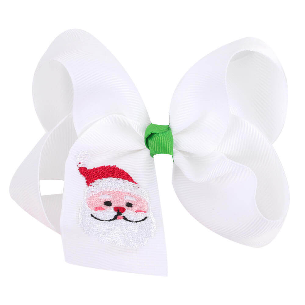 Christmas Embroidery Pattern Hair Bows
