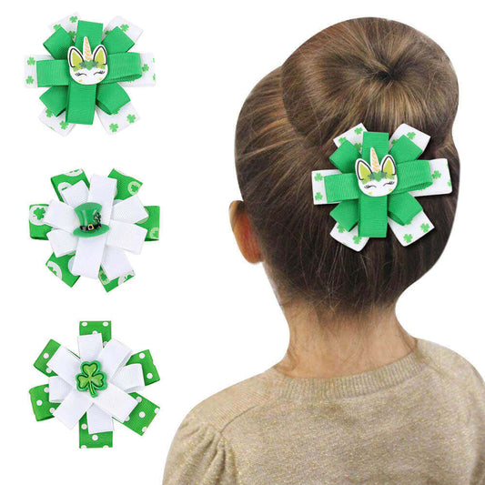 St Patrick's Day Hair Bows