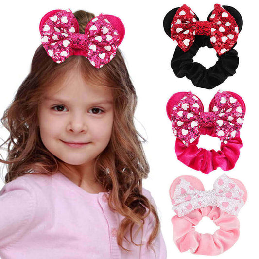 Cute Ears Polka Velvet Scrunchies