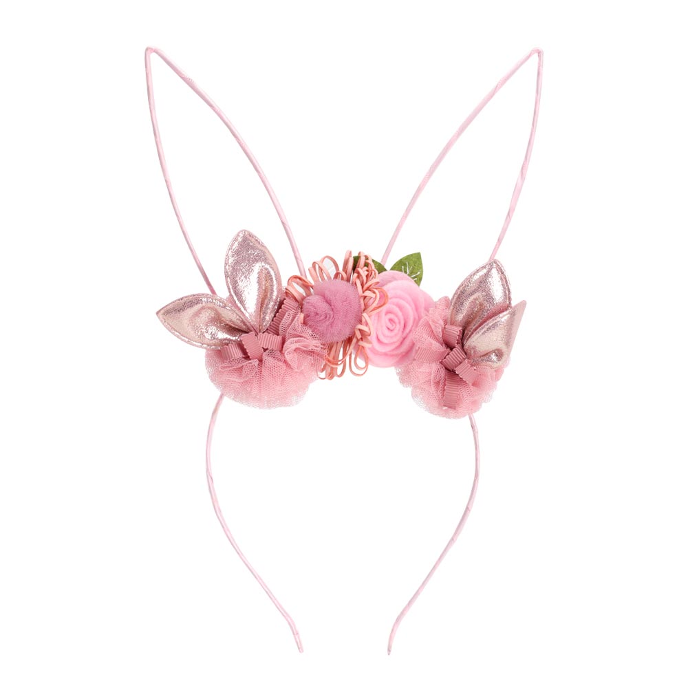 Pretty Pink Ears Flower Headbands