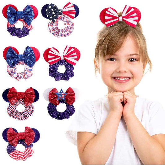 4th of July Flag Velvet Scrunchies