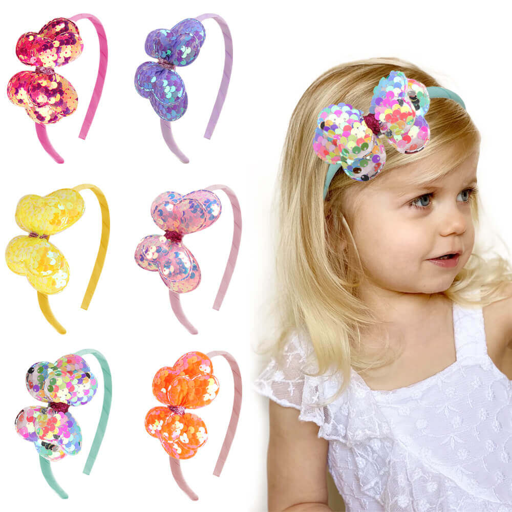 Sequin Butterfly Girl Headbands
