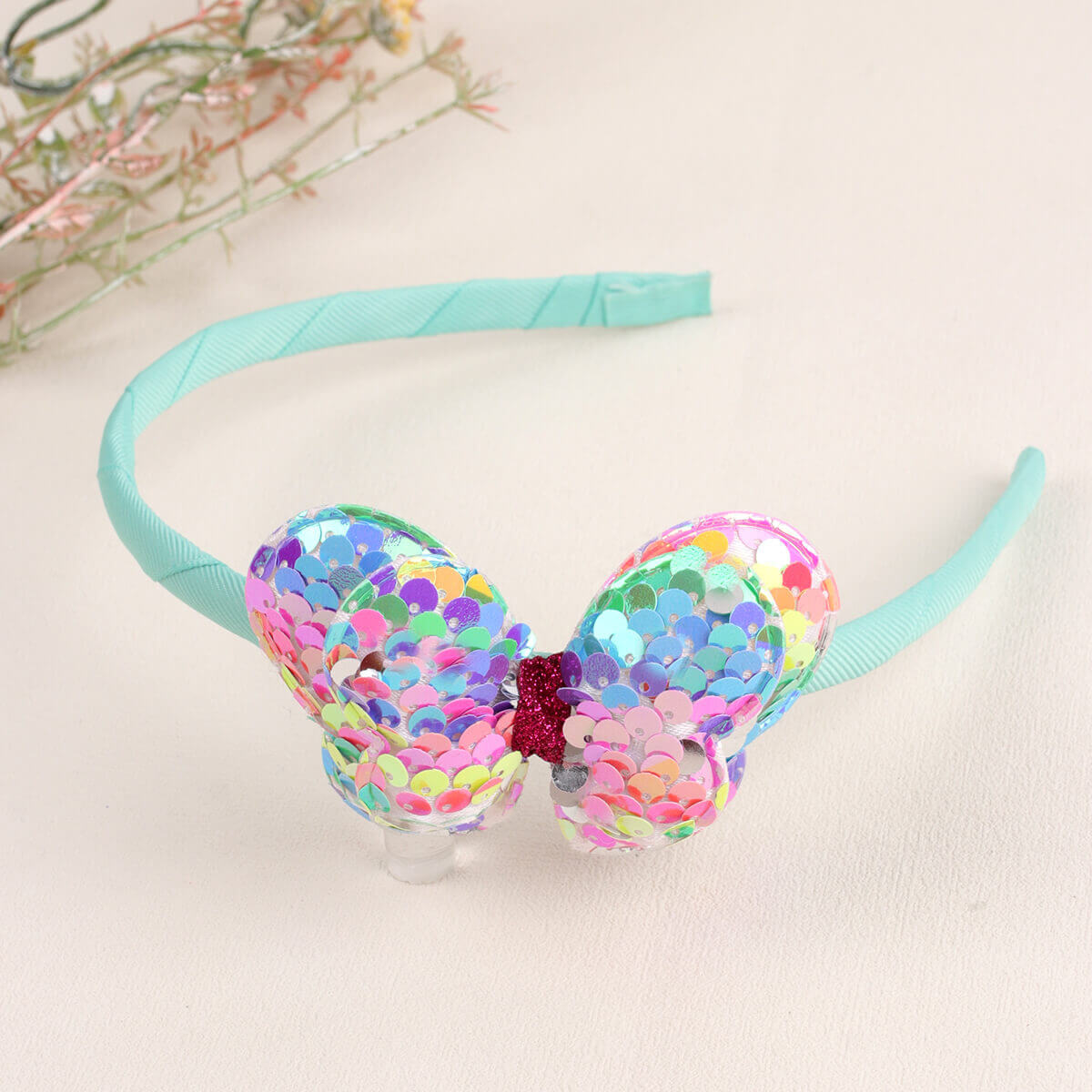 Sequin Butterfly Girl Headbands