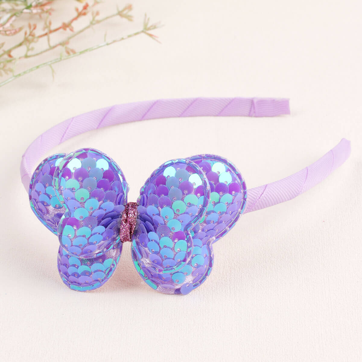 Sequin Butterfly Girl Headbands