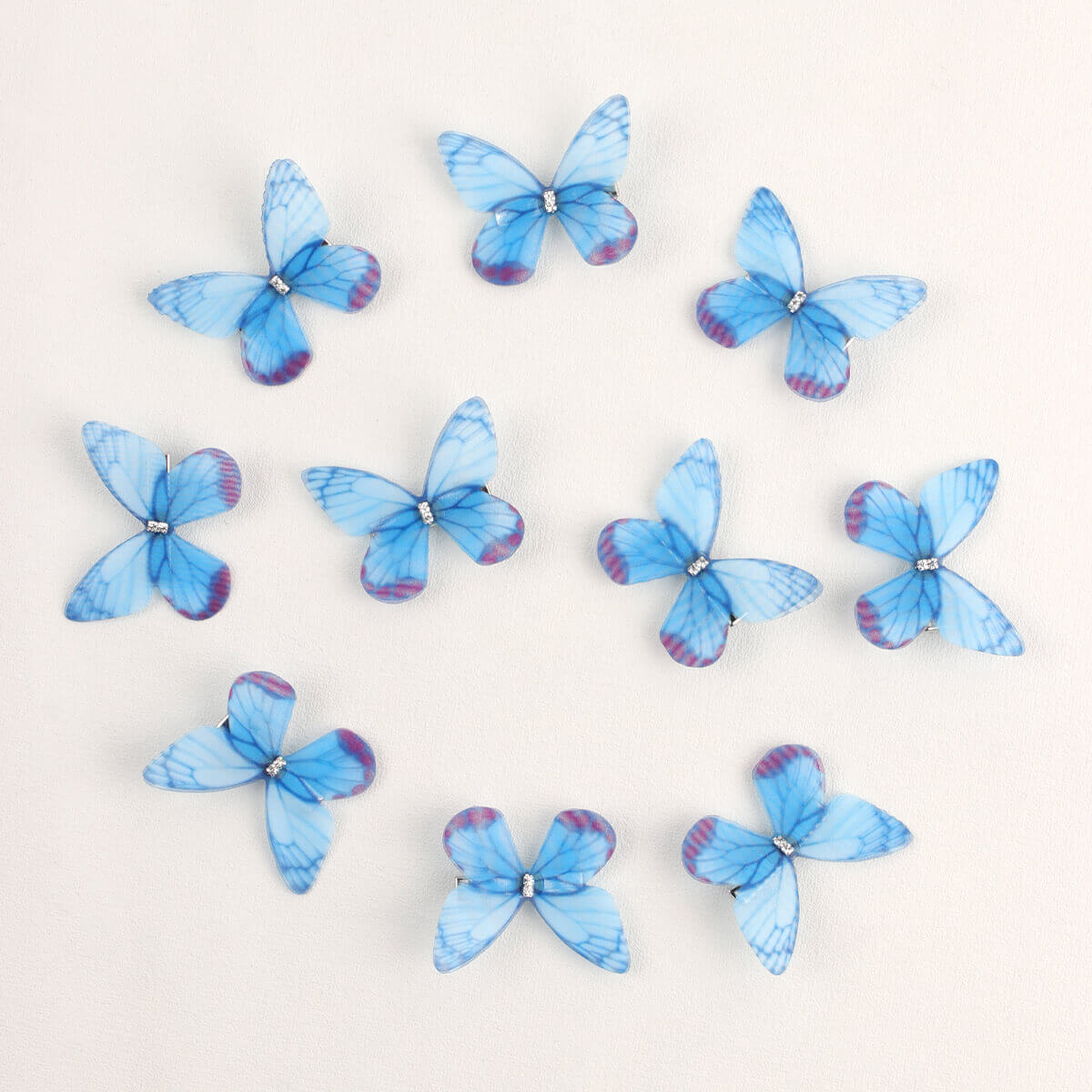10PCS Lace Butterfly Girl Hair Clips