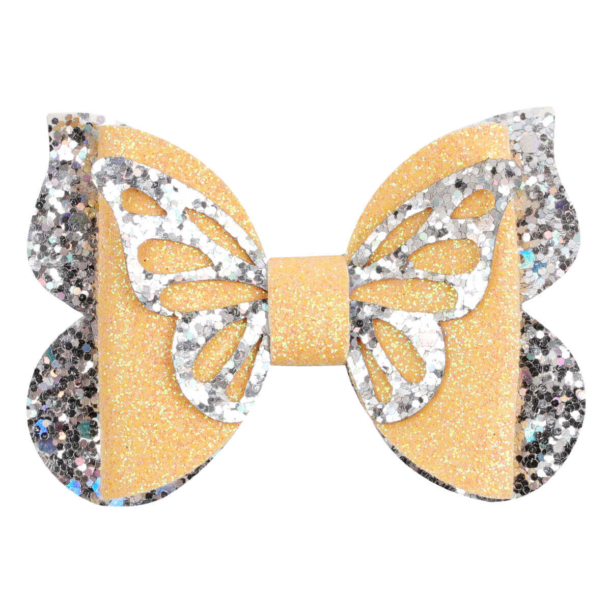Chunky Glitter Butterfly Hair Bows