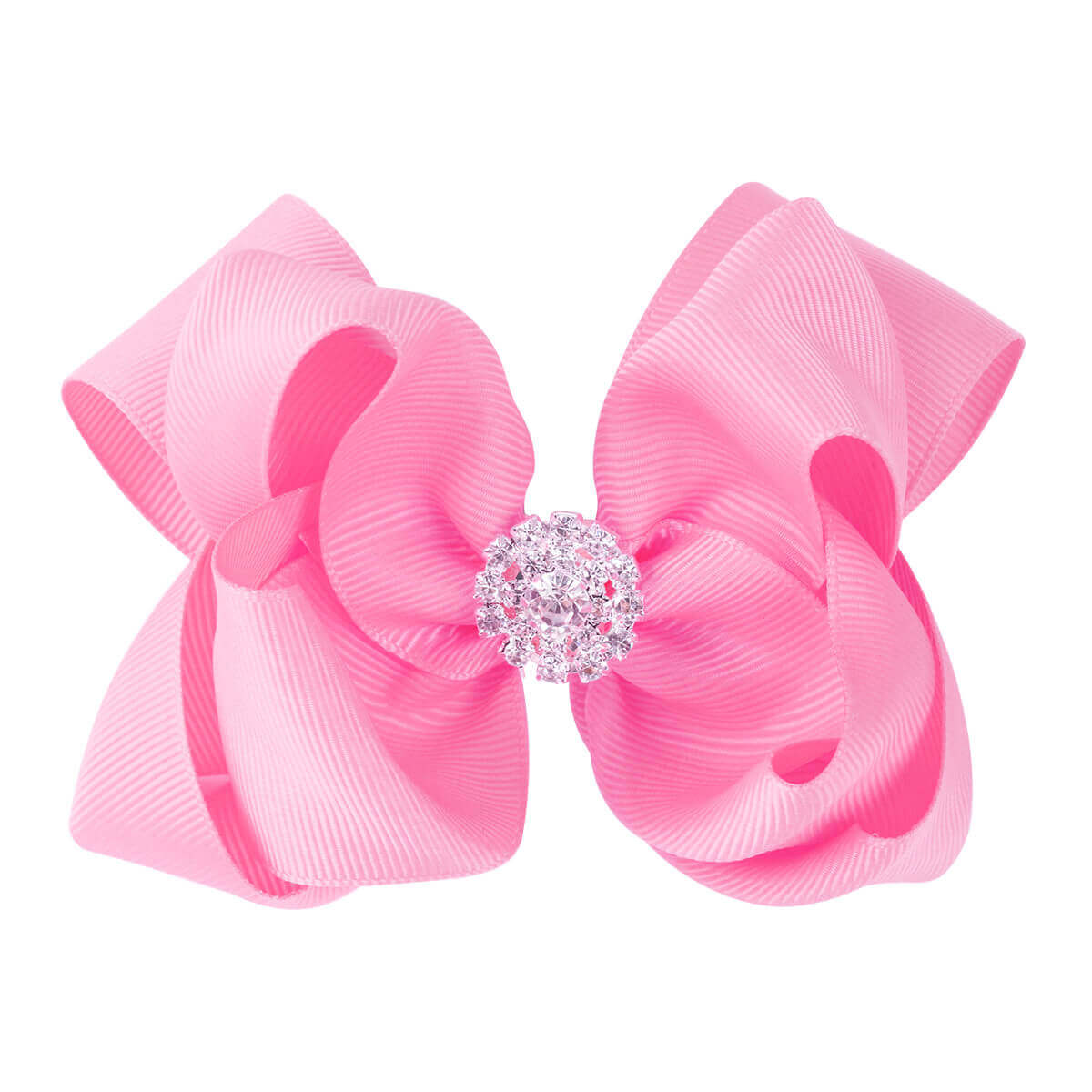 5'' Solid Color Hair Bows with Rhinestone