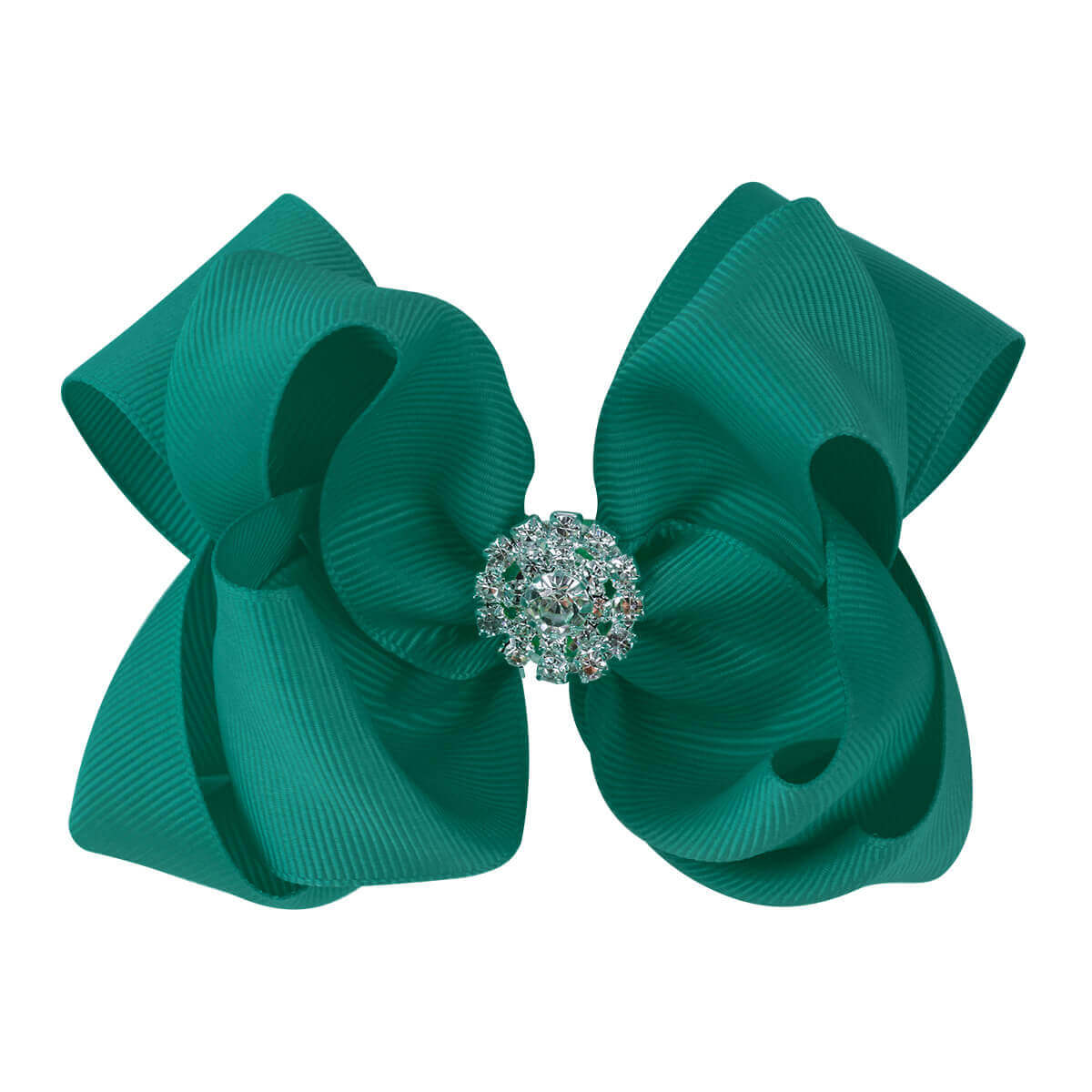 5'' Solid Color Hair Bows with Rhinestone