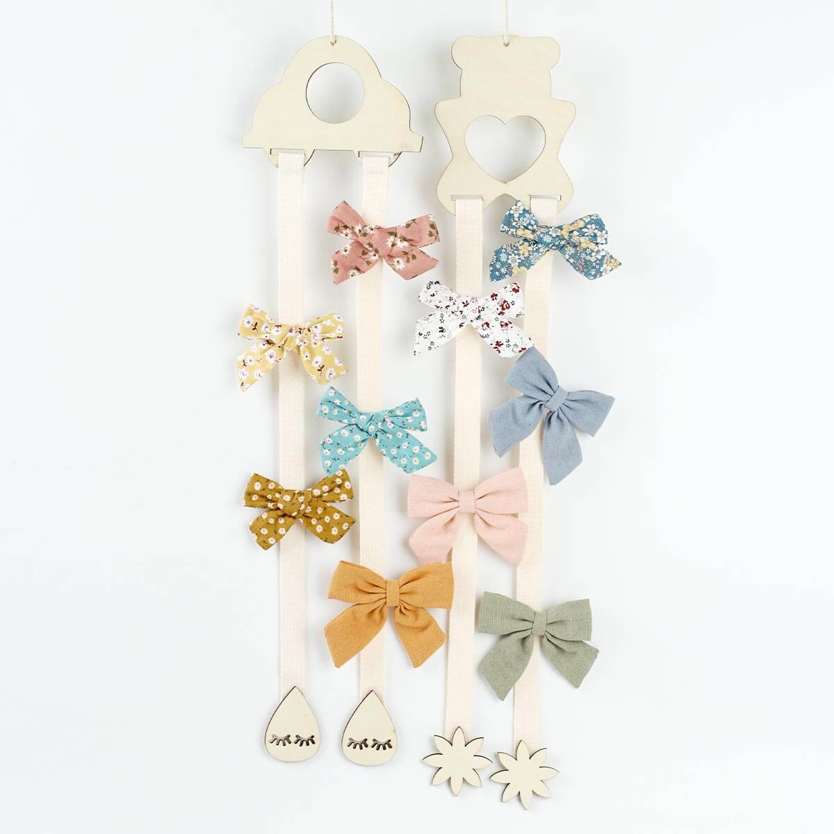 Cartoon Wooden Hair Clip Bow Organizer