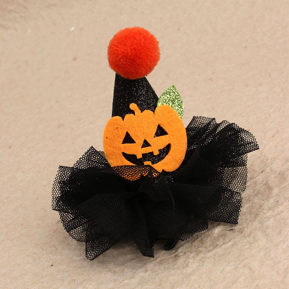 Halloween Pumpkin Hat Hair Clips