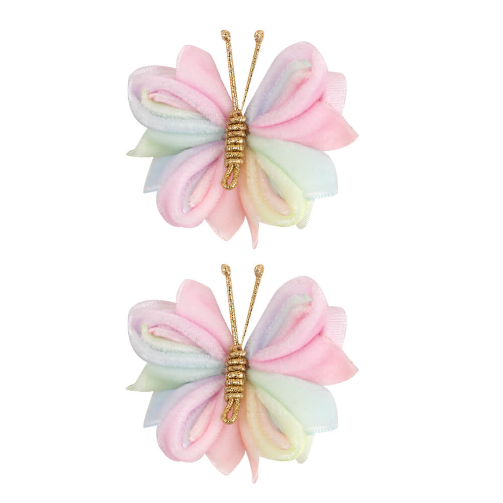2PCS Colorful Butterfly Little Girl Hair Clips