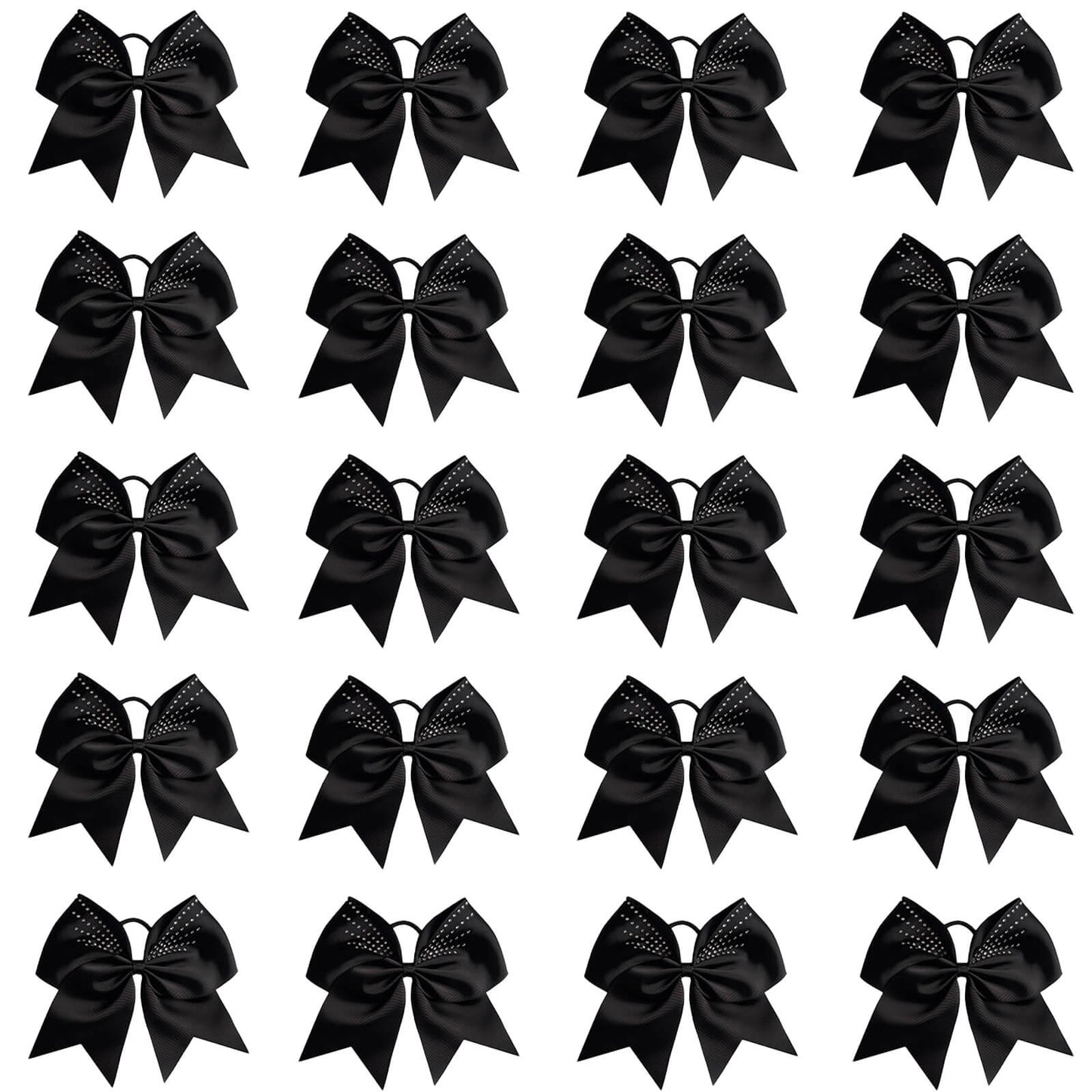 20PCS Rhinestone Cheer Bows