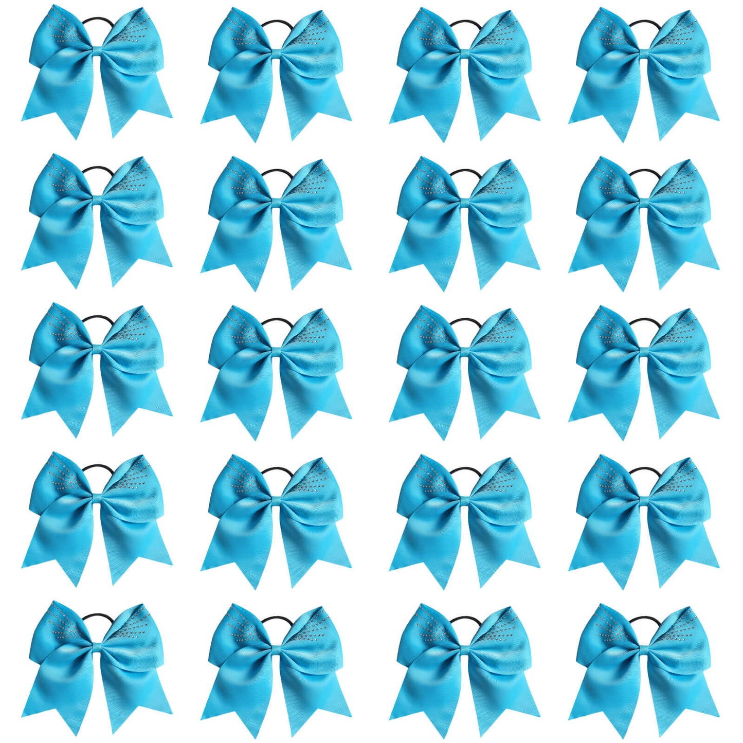 20PCS Rhinestone Cheer Bows