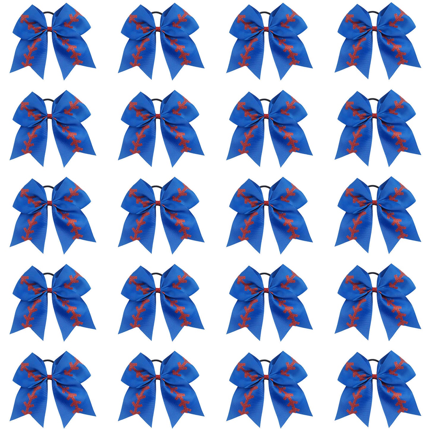 20PCS Softball Cheer Bows