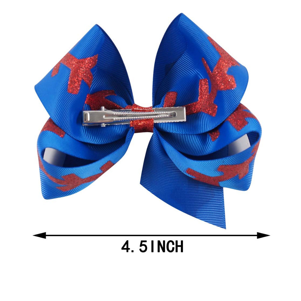 Glitter Softball Hair Bows | Baseball Hair Clips for Kids