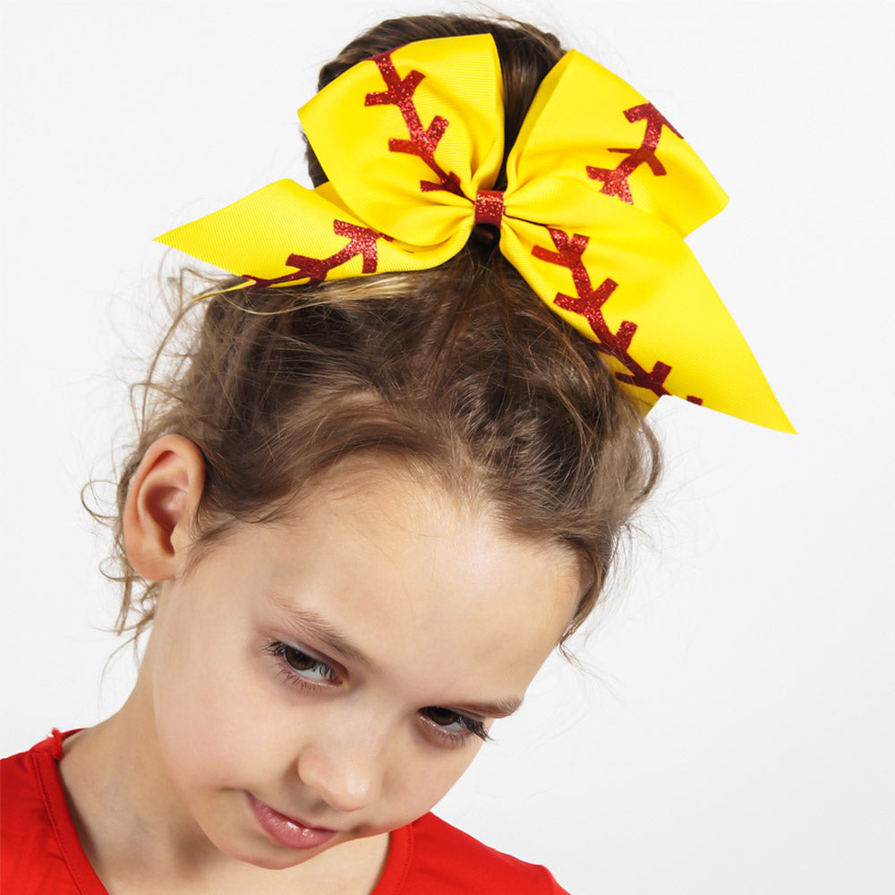 Softball Cheer Bows