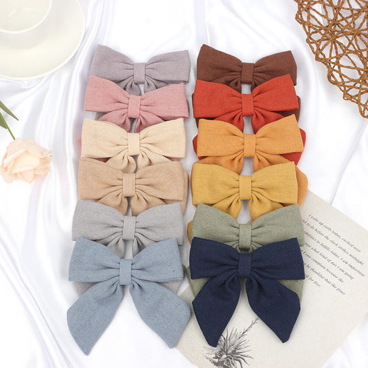 cloth bowknot hairpins