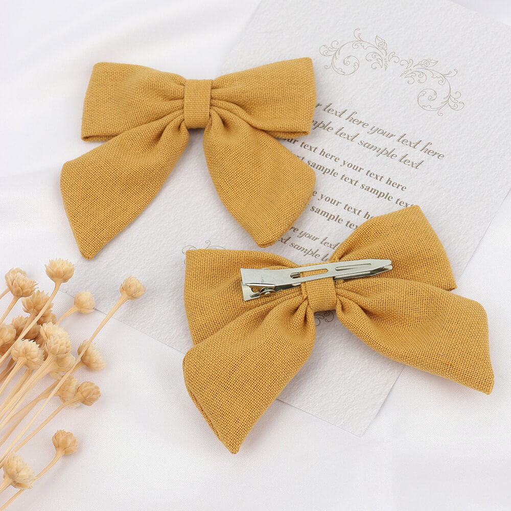 Solid color hair bows