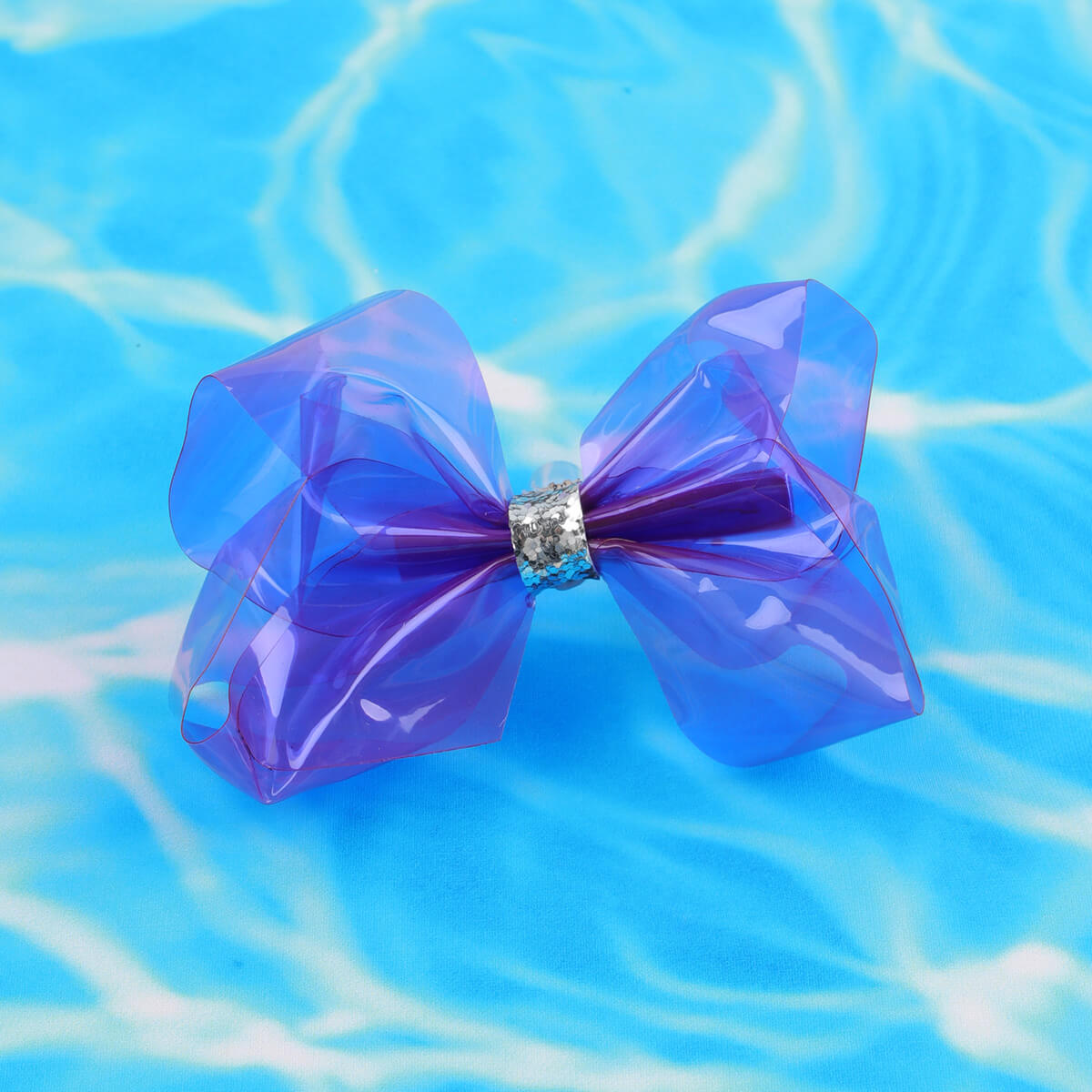 Swim Party Glitter Jelly Hair Bows