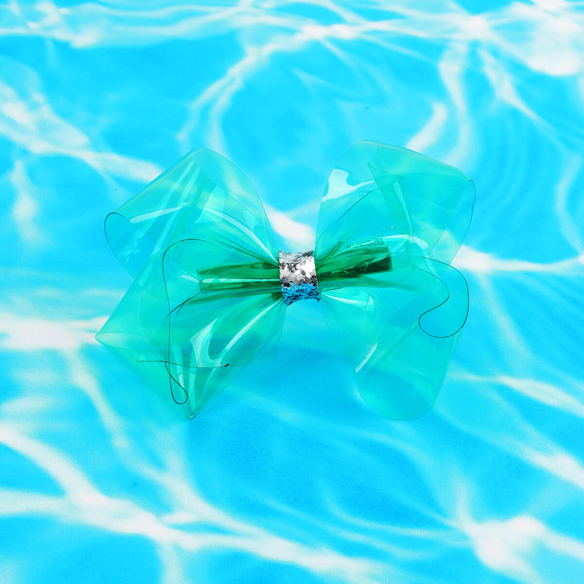 Swim Party Glitter Jelly Hair Bows