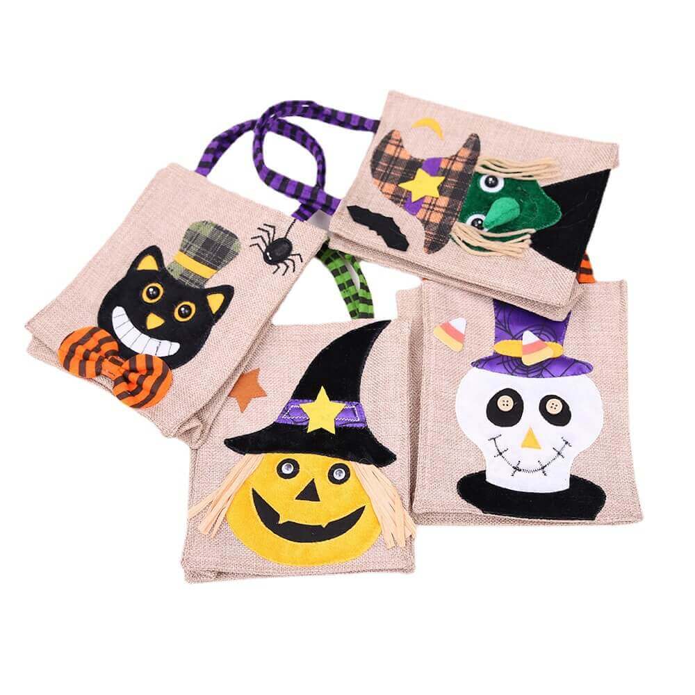 Halloween Square Linen Tote Bag