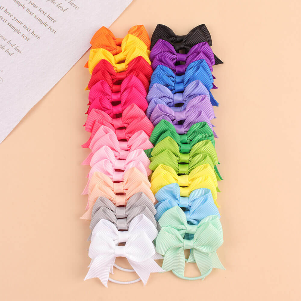 40PCS Mini Bow Hair Ropes for Toddlers