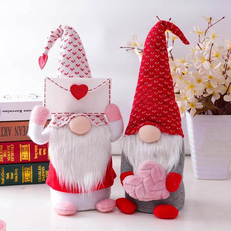 Valentine's Day Faceless Gnome Dolls