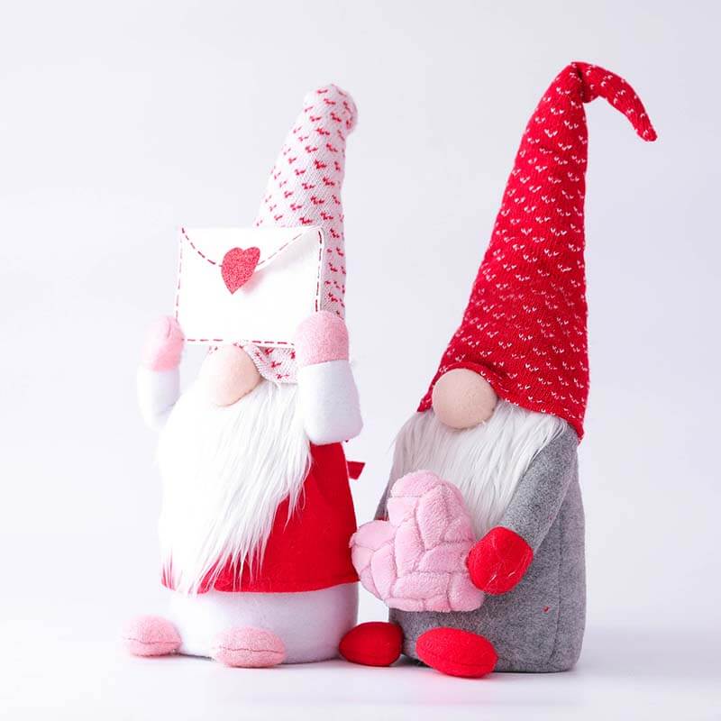 Valentine's Day Faceless Gnome Dolls