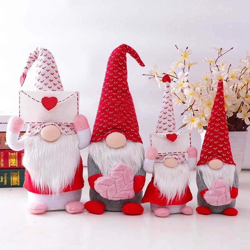 Valentine's Day Faceless Gnome Dolls