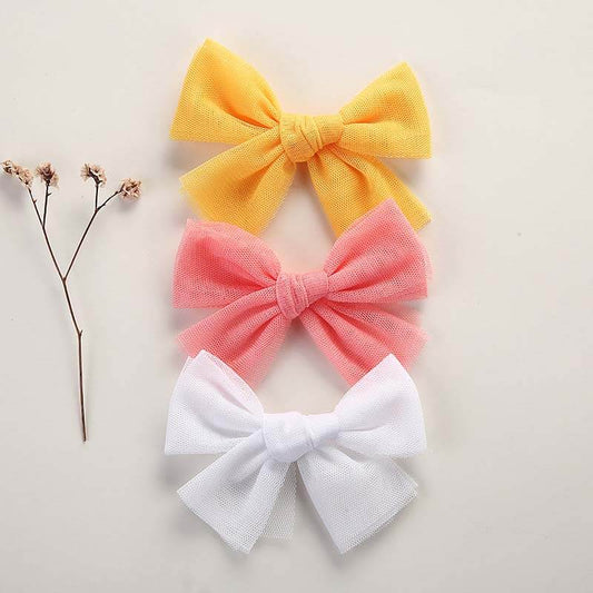 Tulle Mesh Bowknot Princess Hair Clips