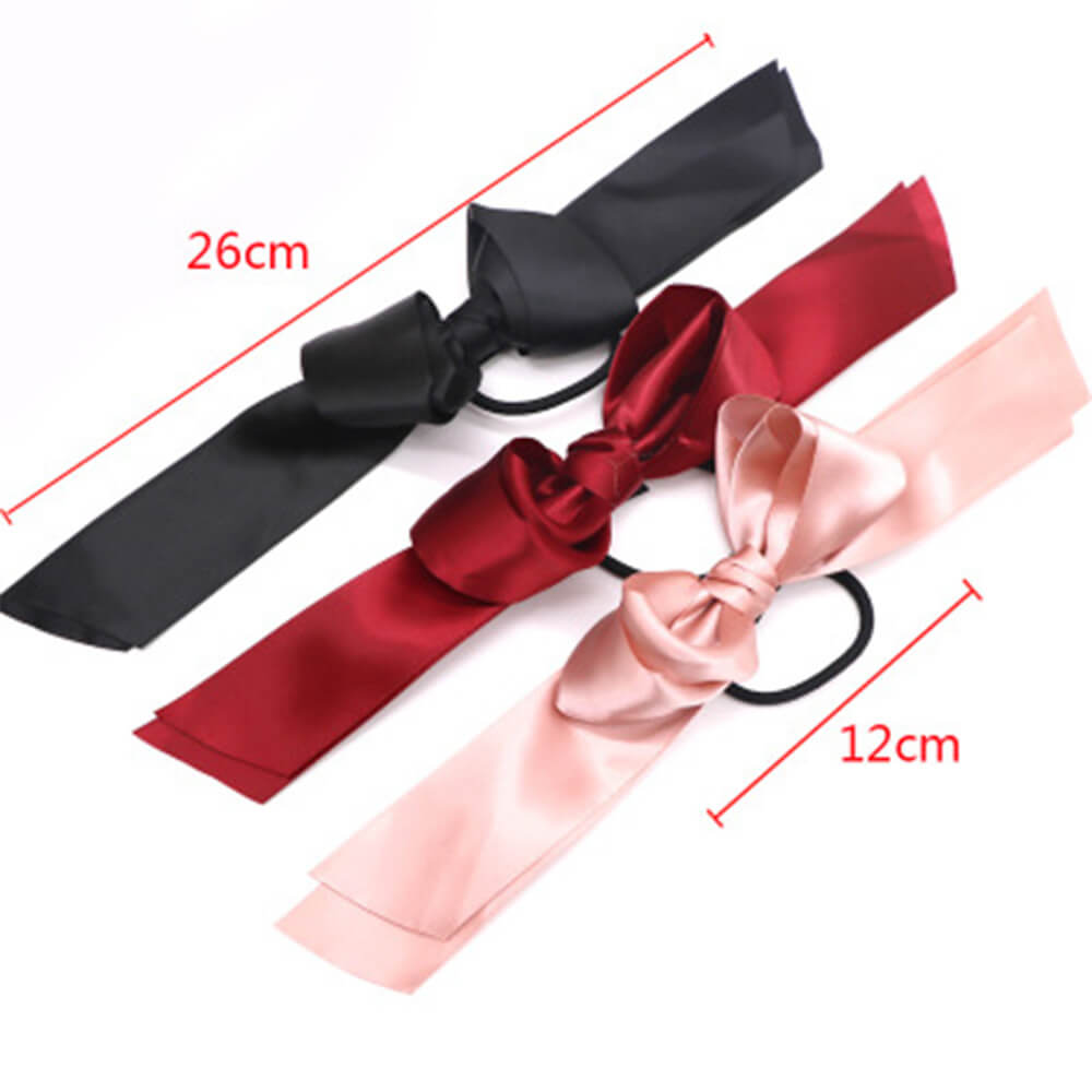 Large Satin Bow Hair Ropes for Girls