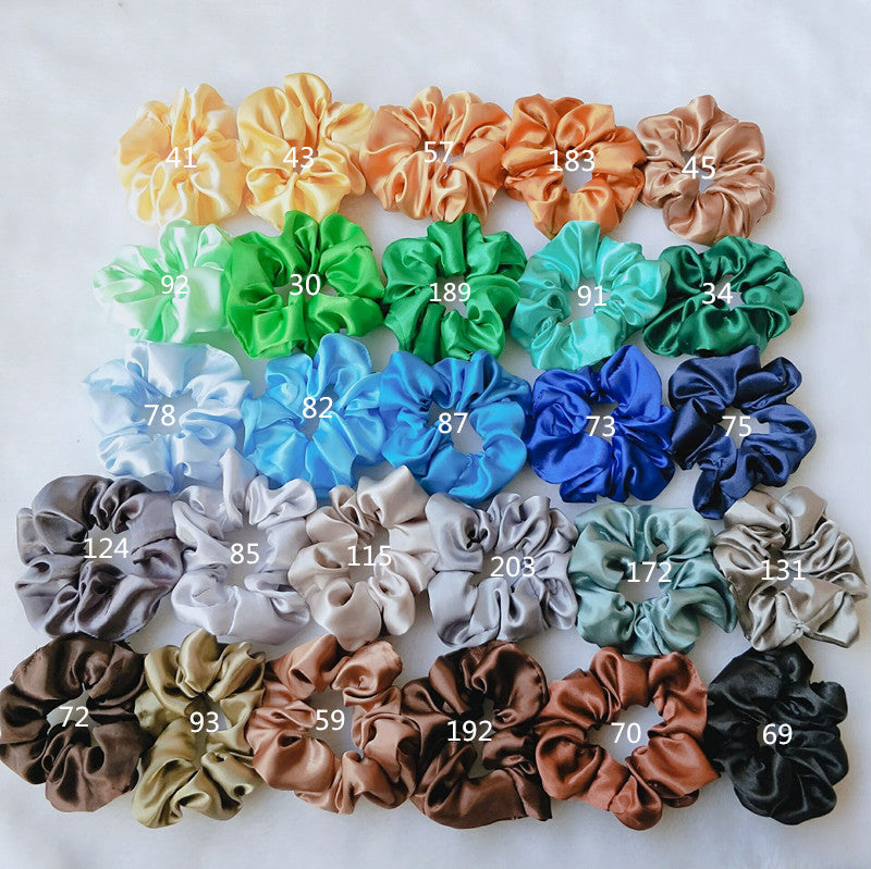 50PCS Bright Color Silk Scrunchies