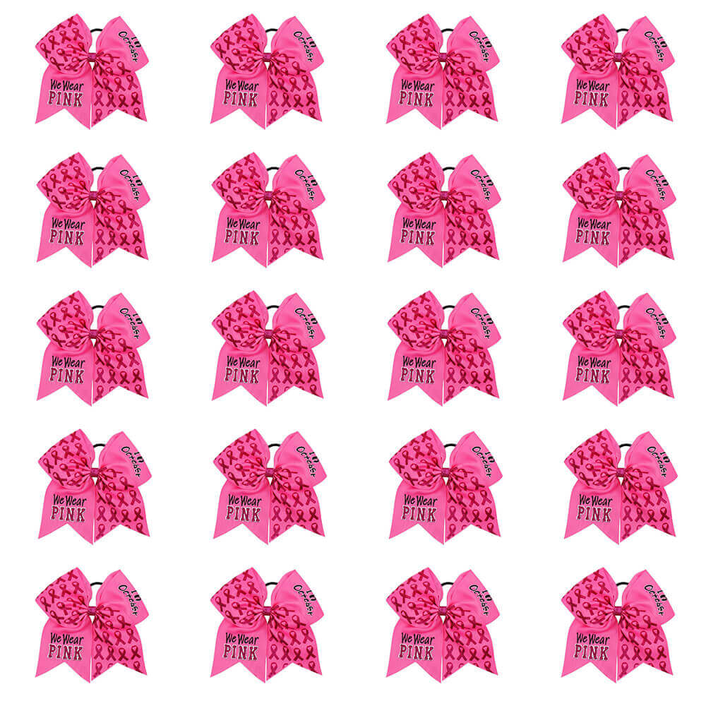 Breast Cancer Awareness Cheer Bows