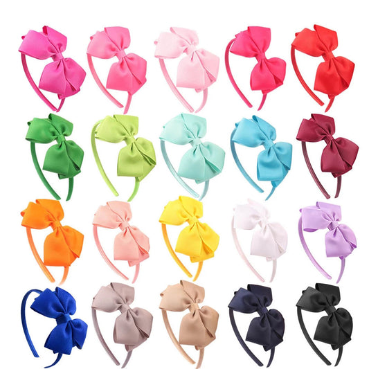 4'' Solid Color Bow Girl Headbands