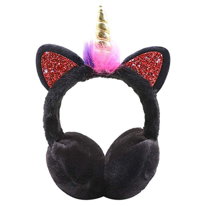 Cute Plush Unicorn Winter Warm Earmuffs