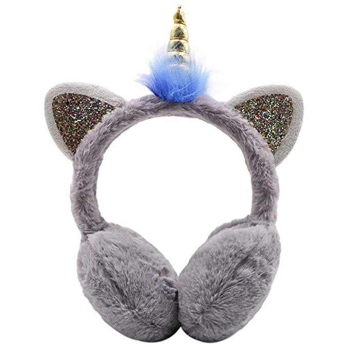 Cute Plush Unicorn Winter Warm Earmuffs