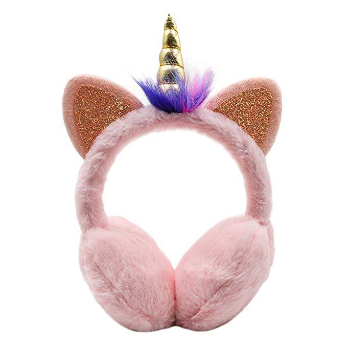 Cute Plush Unicorn Winter Warm Earmuffs