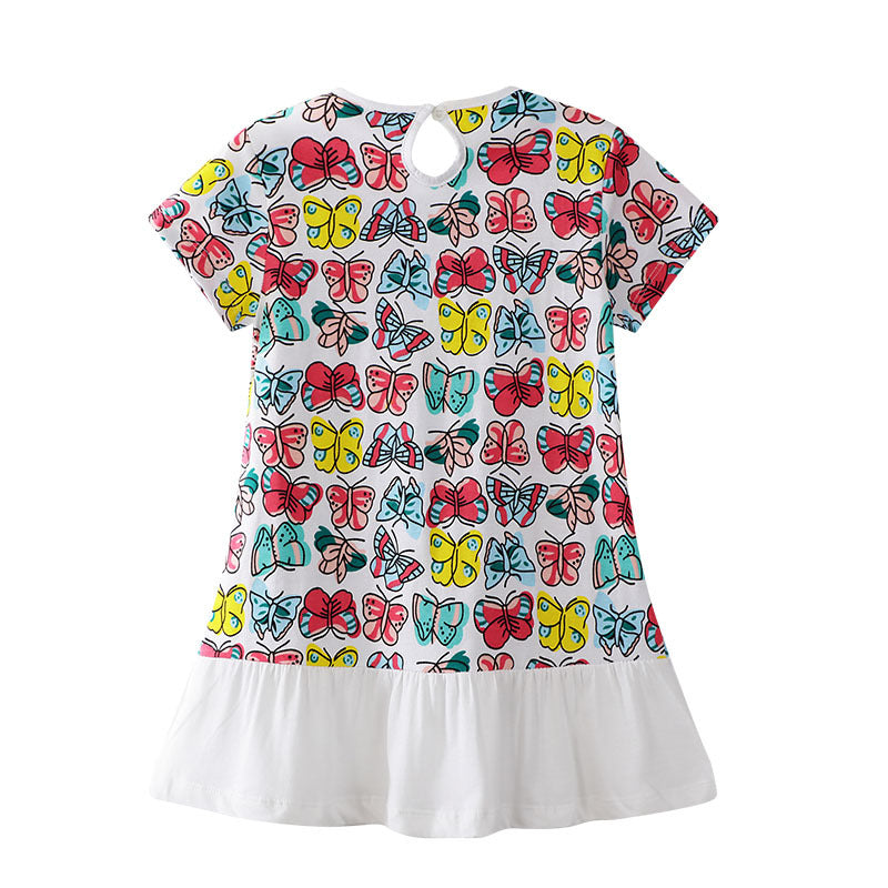 Colorful Butterfly Girl Summer Dress