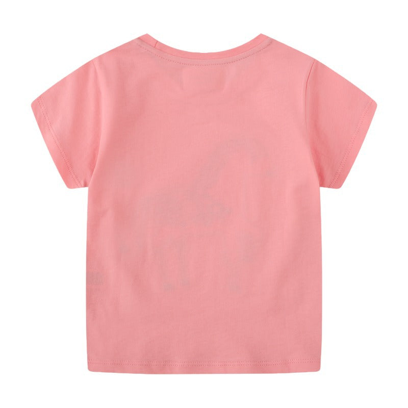 Floral Unicorn Girl Pink Shirt