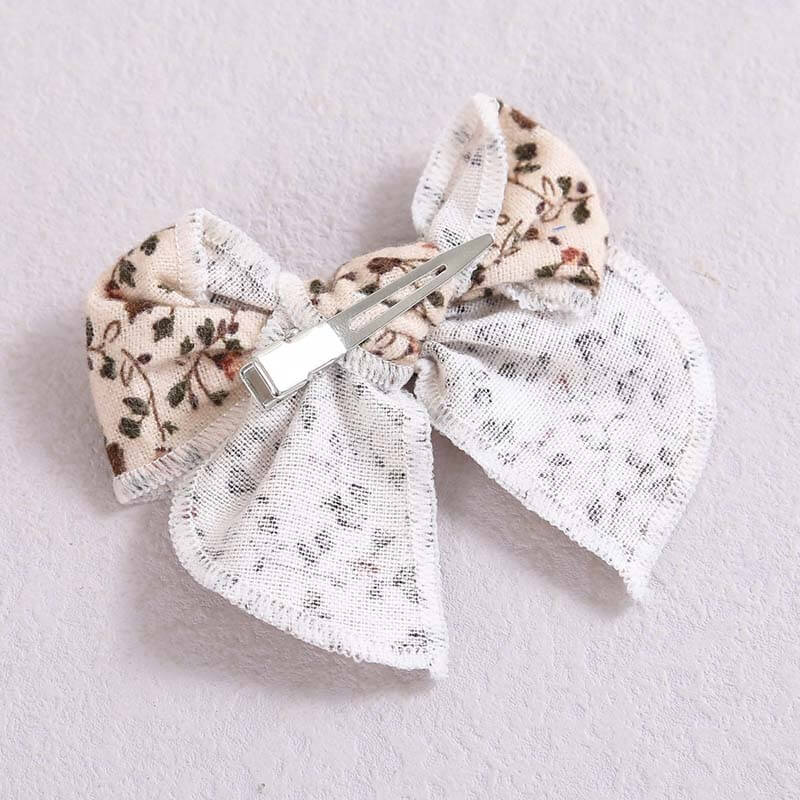 4'' Flower Striped Handmade Fable Bows