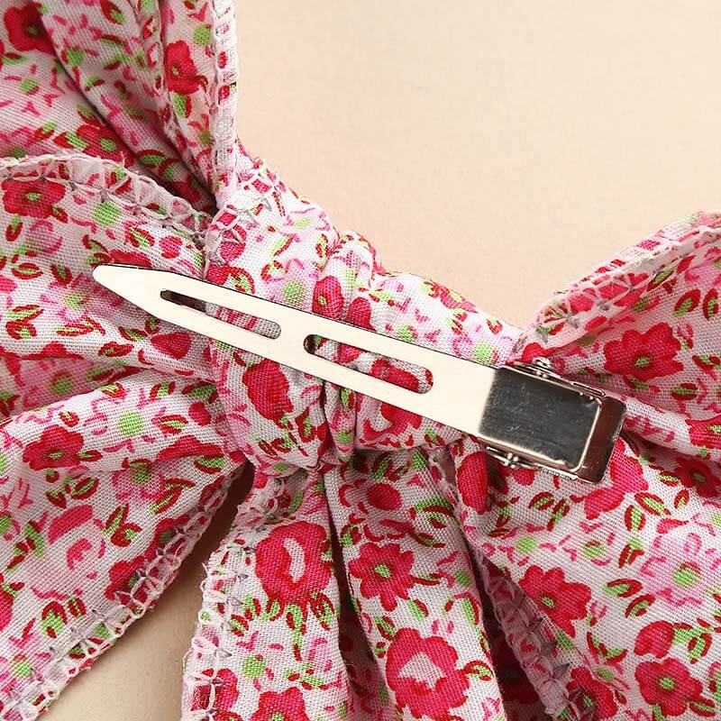 Floral Pattern Girl Fable Hair Bows