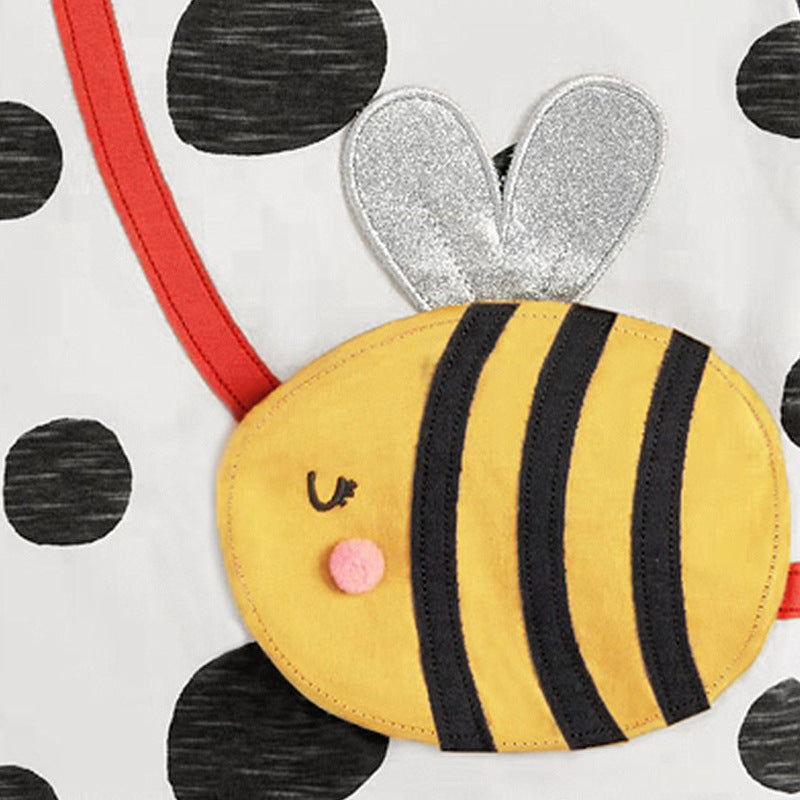 Cute Bee Cartoon Toddler Girl Tops