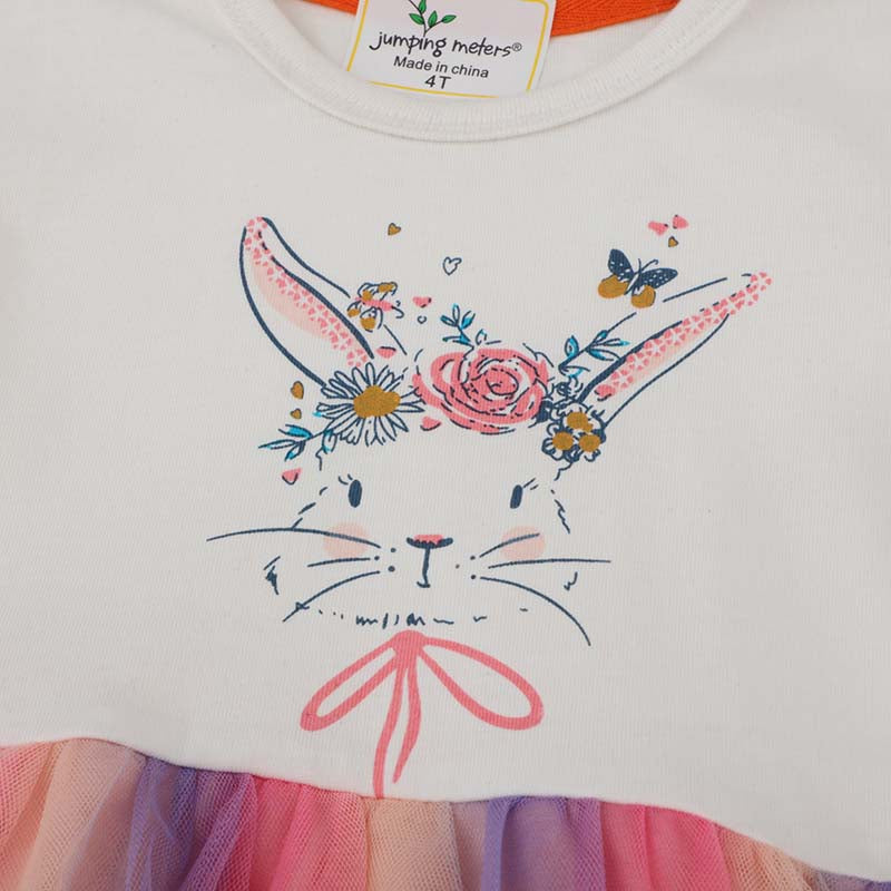 Cute Rabbit Gradient Tulle Mesh Dress