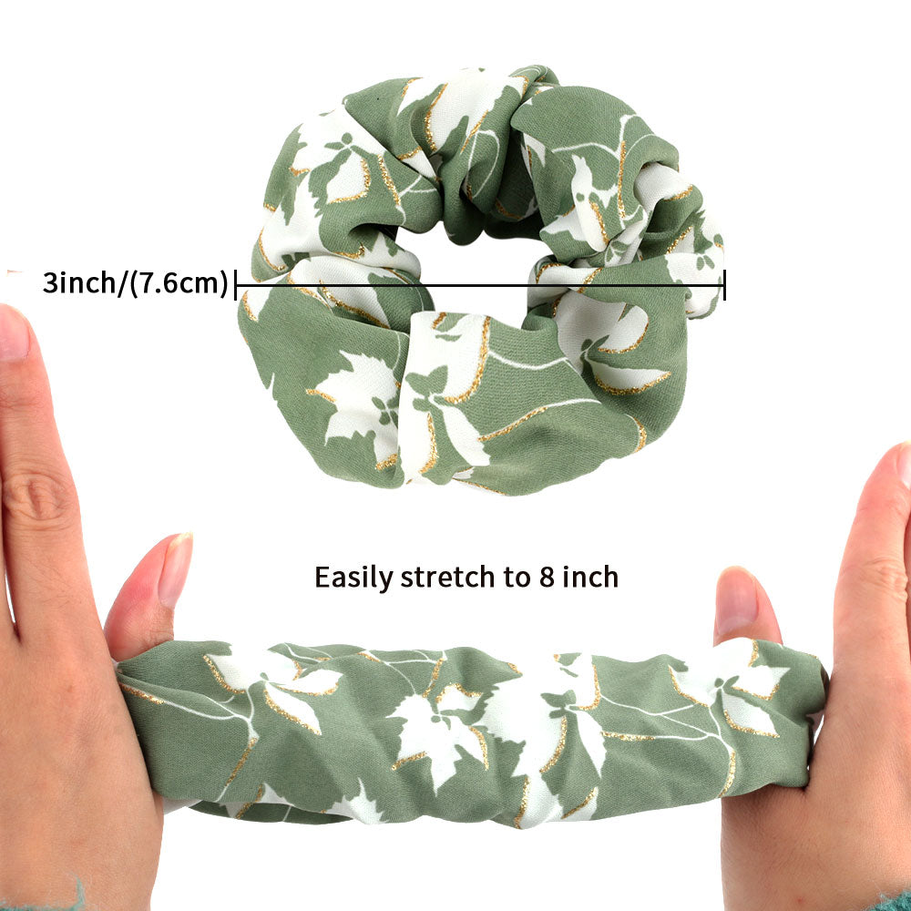 Elegant Flower Chiffon Scrunchies